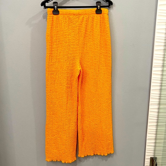 Zara Bottoms Zara Orange Girl Pants Poshmark